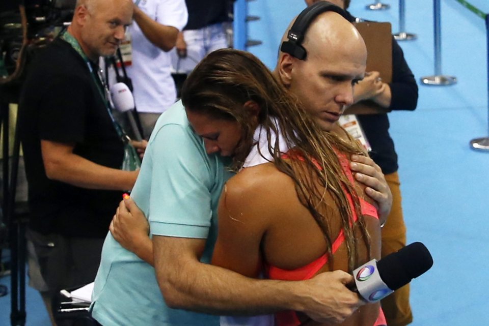  Efimova was seen crying in the mixed zone following the race