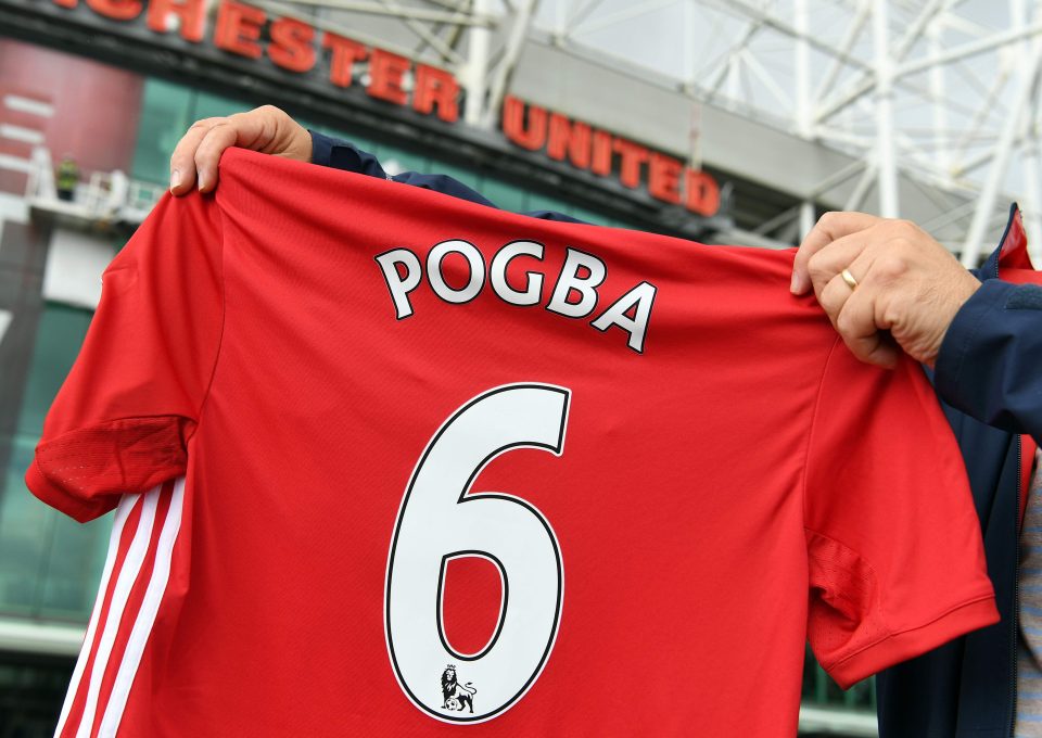  Pogba shirts have become massive sellers at Old Trafford, helping to pay for his fee