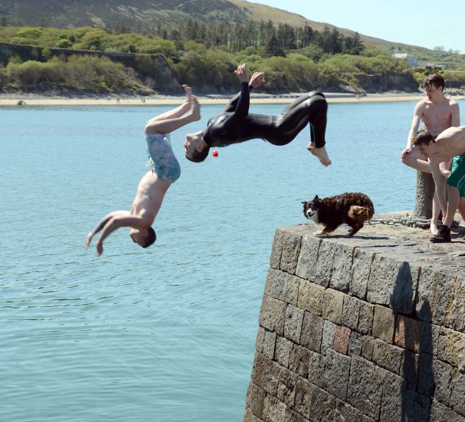  People were flipping out in Westport, Ireland, earlier as they bathed in glorious sunshine