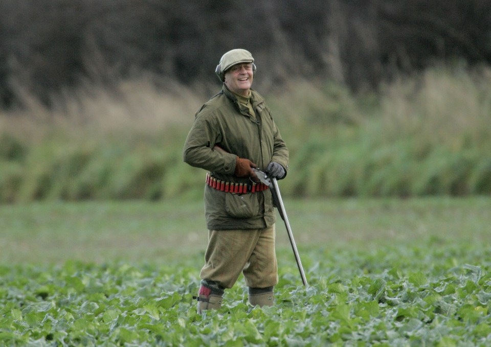  Hot shot... taking part in a pheasant shoot at Sandringham