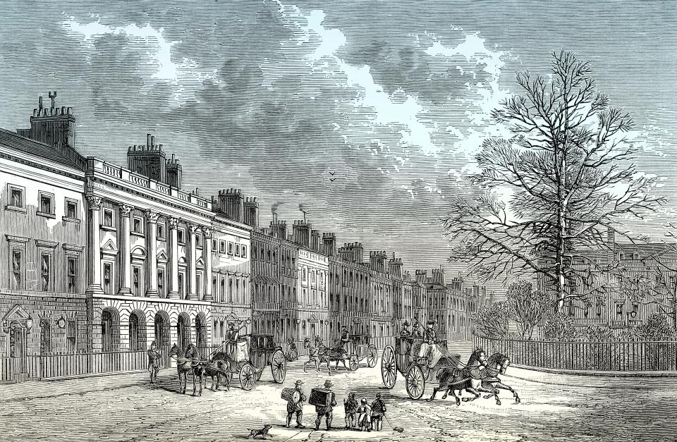 The north side of Grosvenor Square in the 18th century