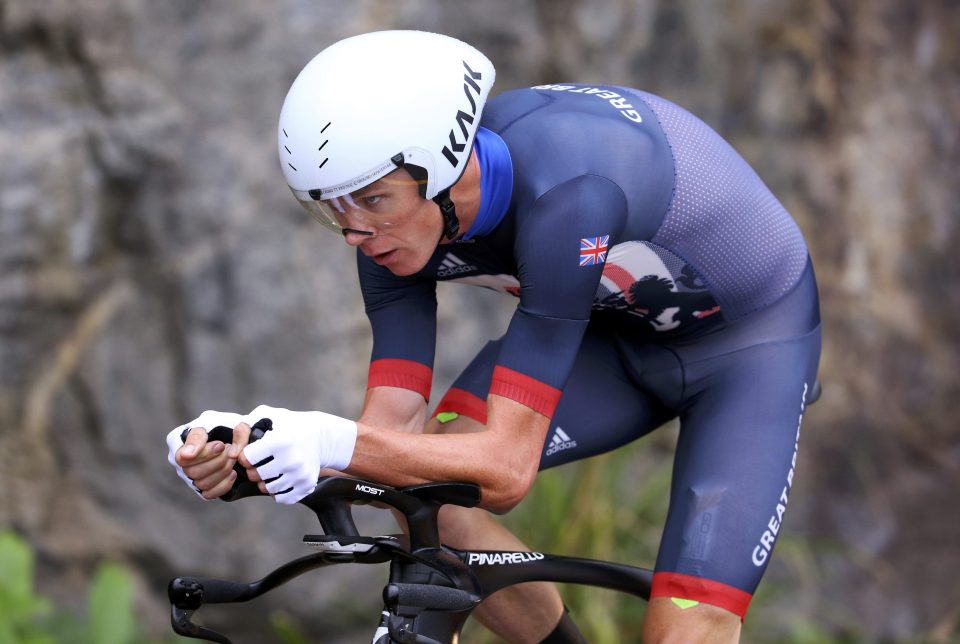  Chris Froome was forced to settle for bronze in the Olympic time trial