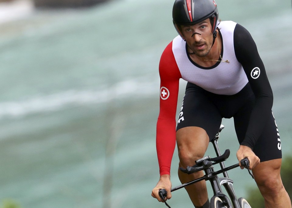  Fabian Cancellara produced a vintage display of riding to win his second Olympic time trial title