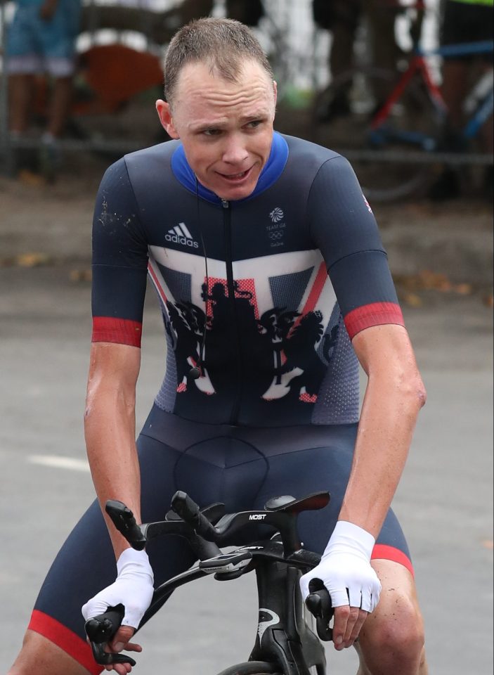  Chris Froome looked visibly exhausted at the end of the race