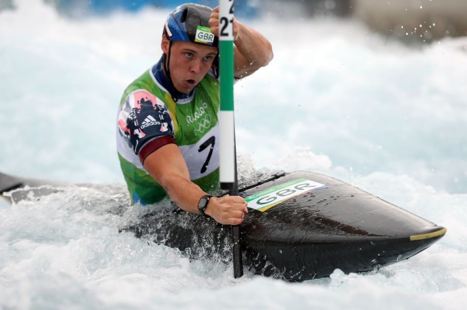  Joe Clarke had a clean run down the course without hitting any barriers to claim gold