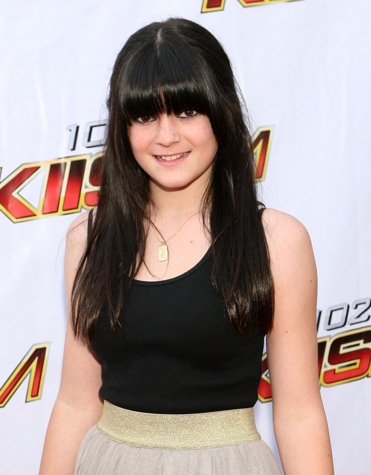  Kylie plumps for a chunky fringe hairstyle aged 12