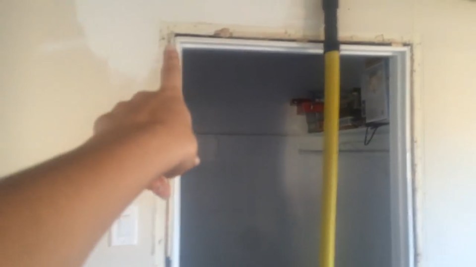  Sharon showed the damage to her flat in a video she later uploaded to Facebook