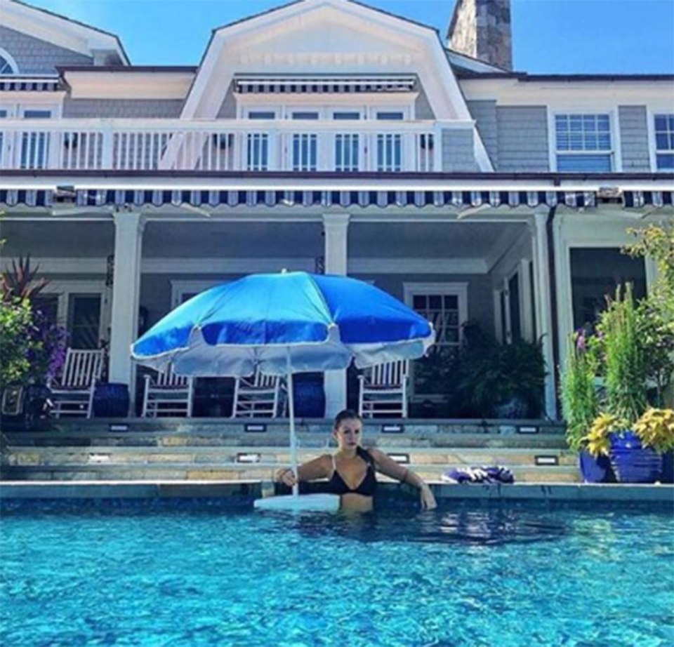  Serena poses in the pool at her lush villa