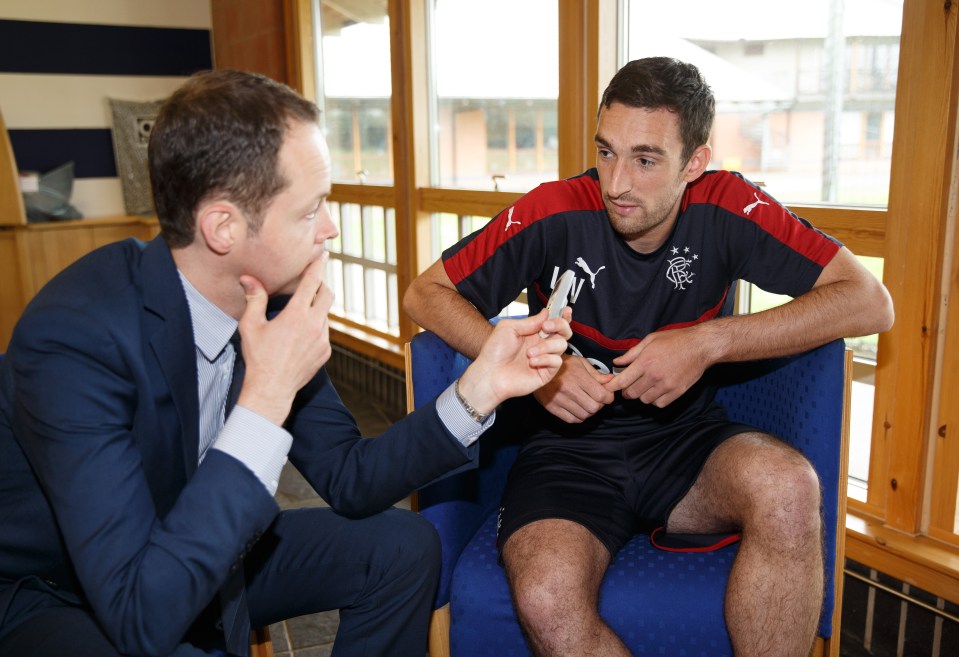  Reporter Gareth Law interviews Lee Wallace