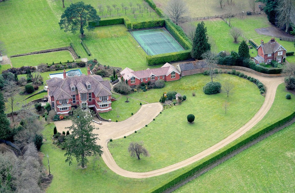 The house has a swimming pool, tennis courts, dance studio, gym and cinema 