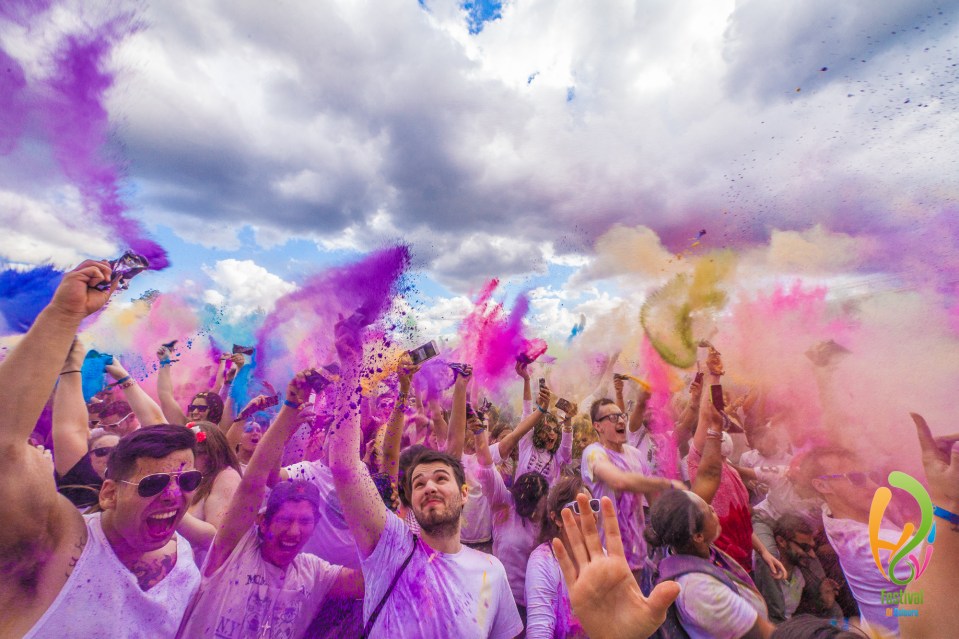  In Asia, the event kicks off with a bonfire, the night before the streets are filled with colour