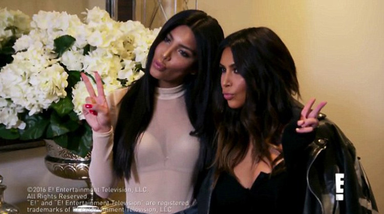  Kim Kardashian recently met her own doppelganger