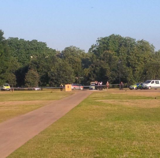  An area of the park close to Speakers' Corner has been cordoned off