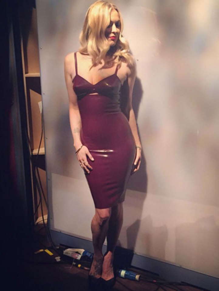 Fearne Cotton brings the heat in her latex dress