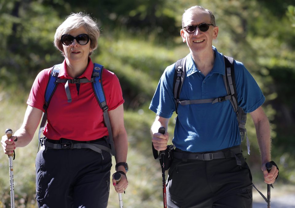  Theresa May is currently on holiday in Switzerland