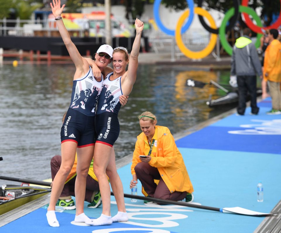  Helen Glover and Heather Stanning win gold in the pairs