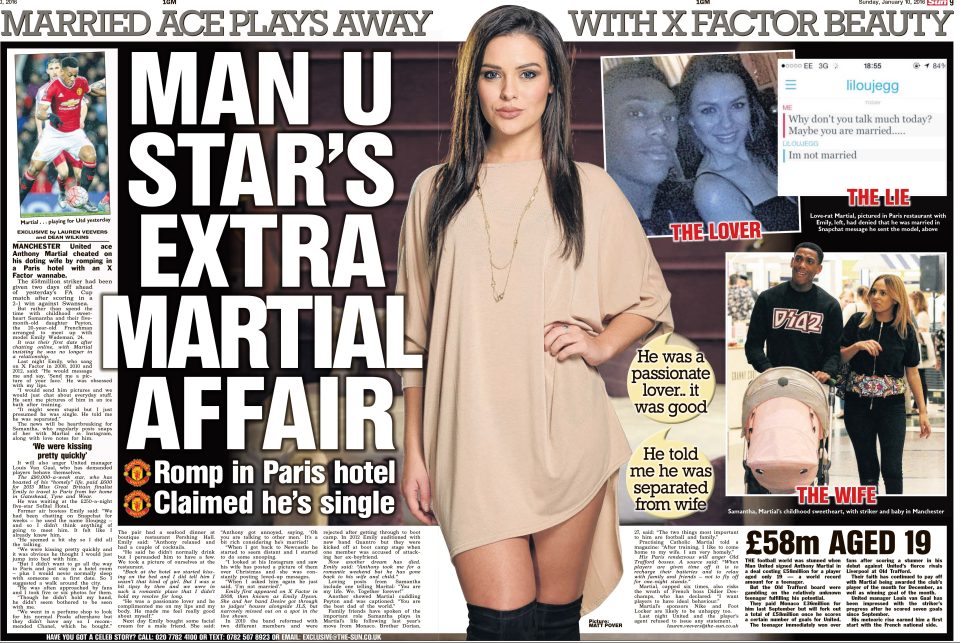  The Sun on Sunday broke news of the affair earlier this year