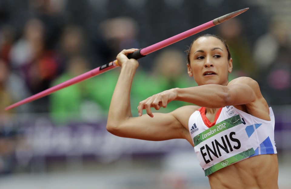  On target ... Jessica Ennis-Hill threw a massive 46.06m in the javelin