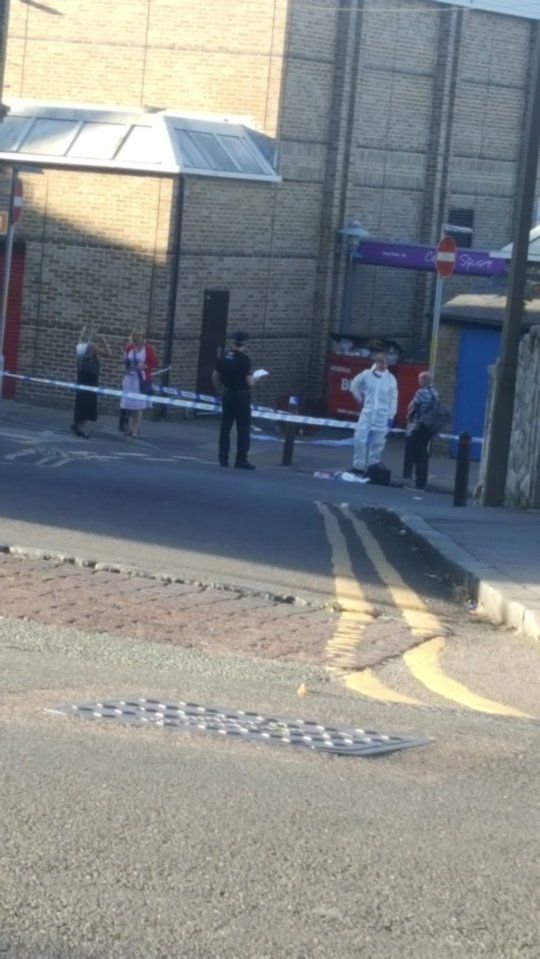  Forensic police attended the scene of the stabbing in Margate. A witness described the victim having "throat slit" before being stabbed multiple times