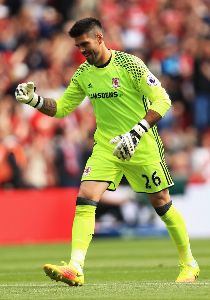  Victor Valdes made his Boro debut against Stoke on Saturday