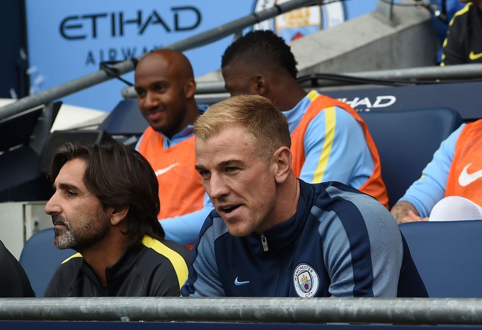  Joe Hart could be sitting on the bench earning money as he has been snubbed by Guardiola