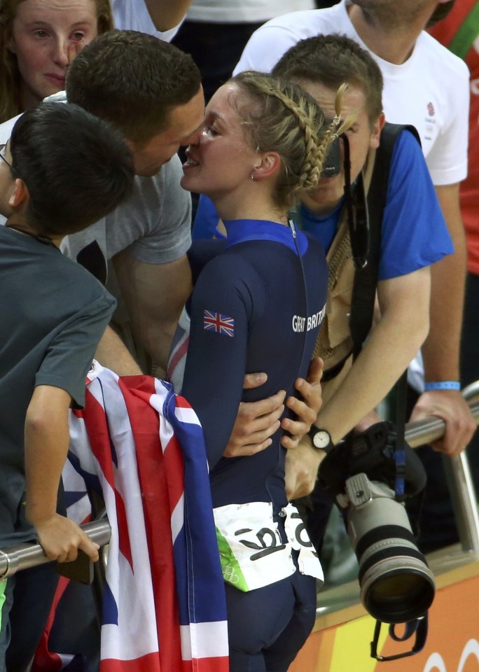  Welsh sports duo James and North kiss after her Olympic success