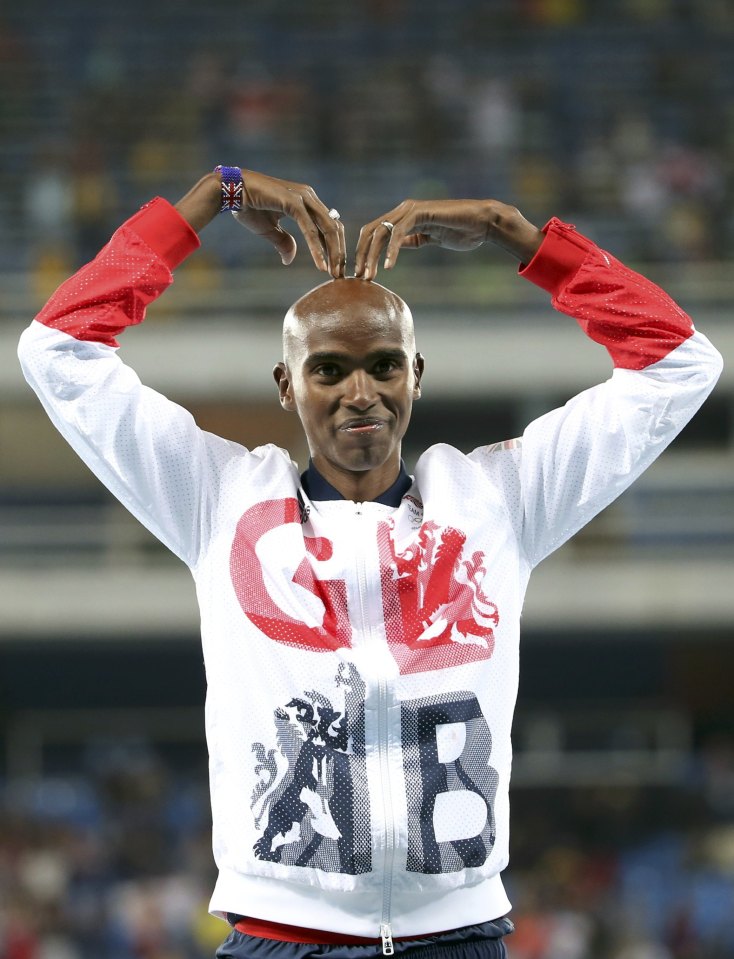  Golden boy ... Mo's victory put Britian third in the medals table with ten golds