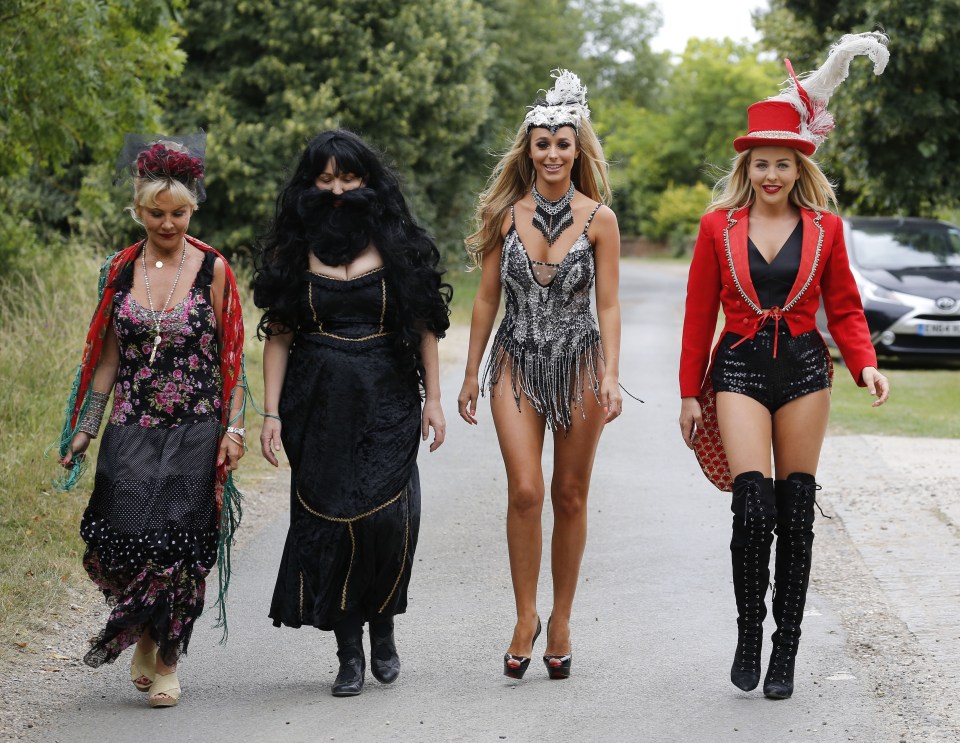 FAMEFLYNET - The Cast Of TOWIE Film Their Circus Themed Finale Show In Essex