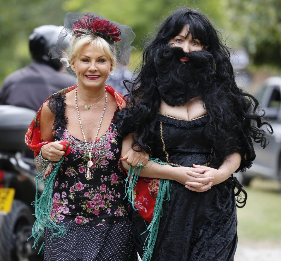  Debbie dressed up as a bearded lady while Carol went as a gypsy