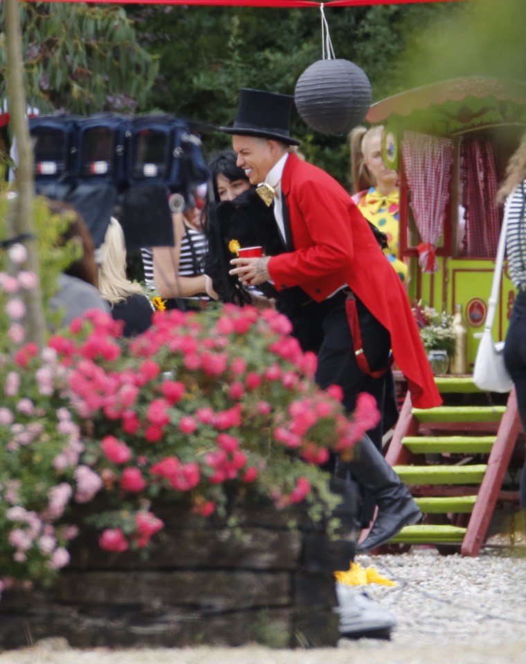 FAMEFLYNET - The Cast Of TOWIE Film Their Circus Themed Finale Show In Essex