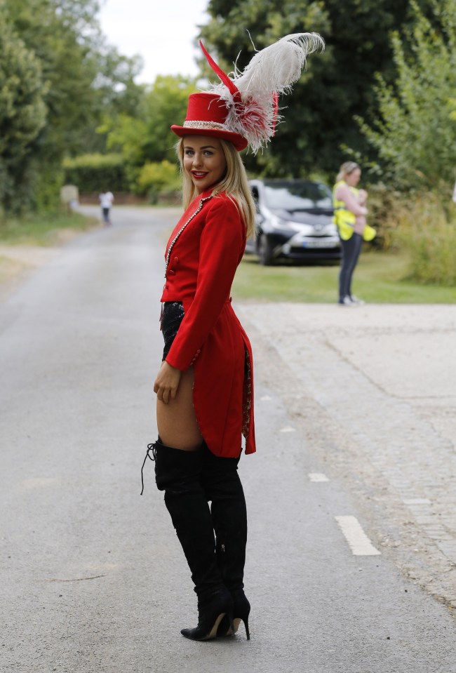 FAMEFLYNET - The Cast Of TOWIE Film Their Circus Themed Finale Show In Essex