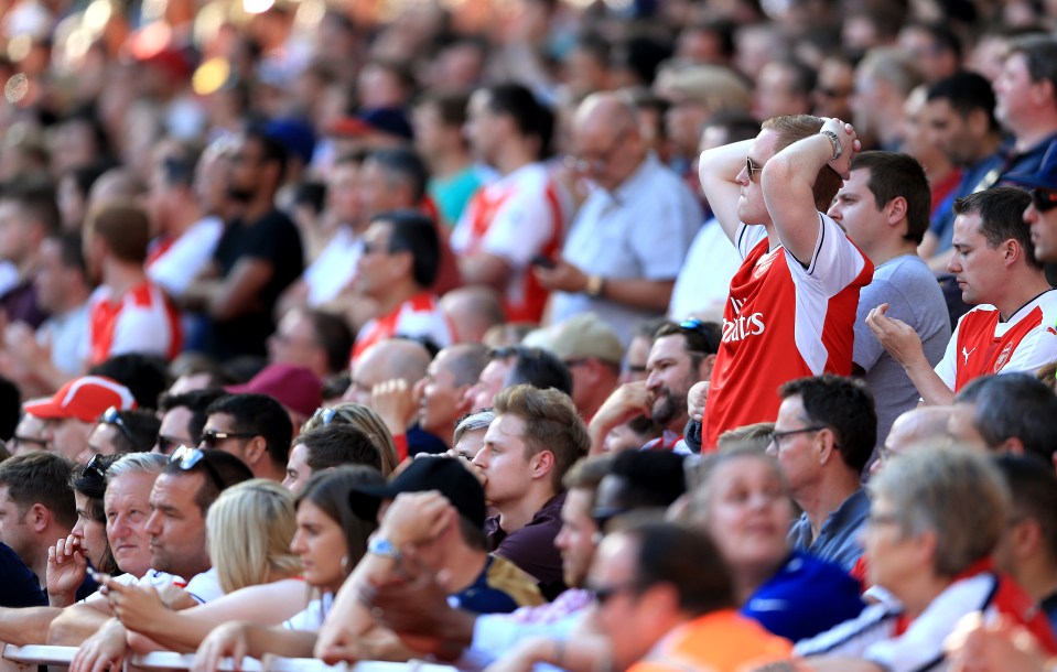  Gunners fans arrived full of expectation but went away miserable