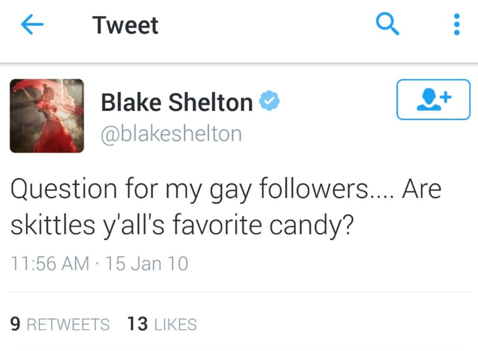  He was slammed for being homophobic for this tweet