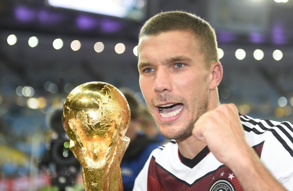  Podolski helped Germany win the World Cup in 2014