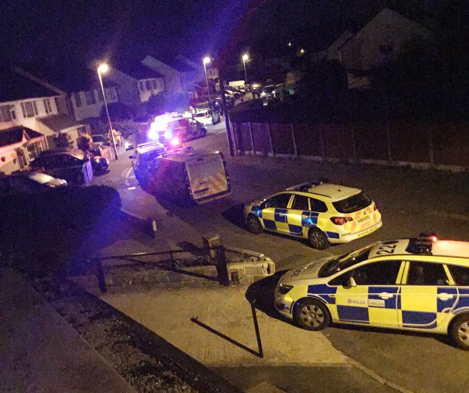  There was a heavy police presence on the road in Telford, Shropshire, where Atkinson died in the early hours of the morning after being tasered by cops