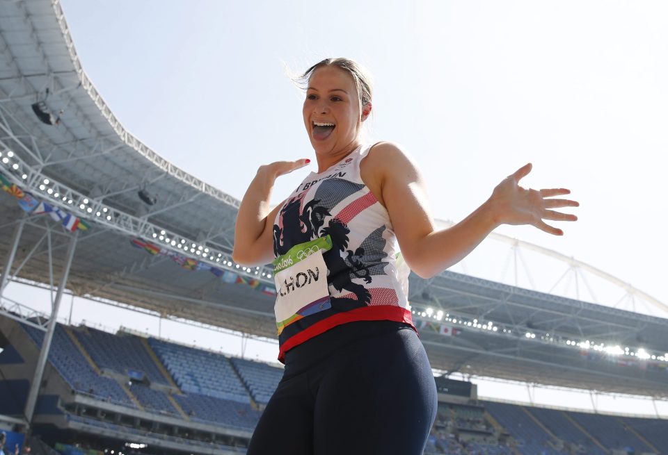  Hitchcon relishes the moments she realises she has clinched third place in the hammer