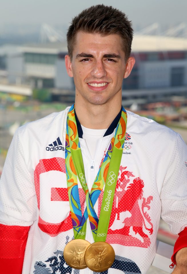  Twisting champ . . . Max Whitlock won three medals in gymnastics in Rio