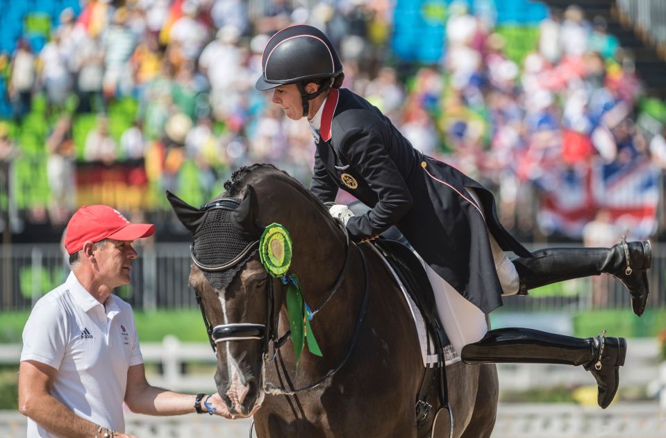  Charlotte Dujardin retained her individual dressage title she won in London four years ago