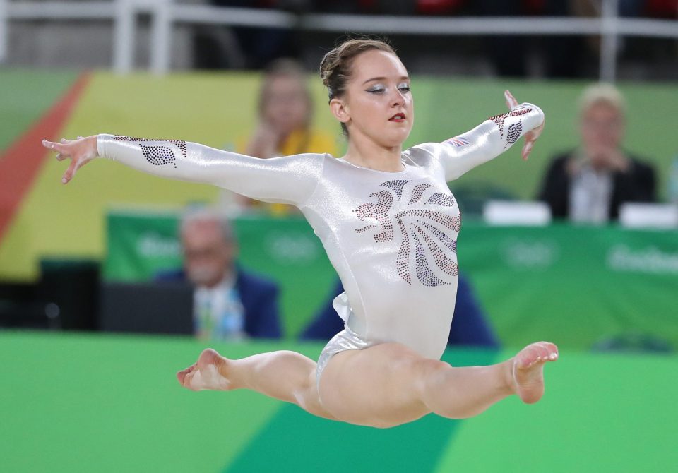  Britain's Amy Tinkler scored 14.933 for her floor routine to seal bronze