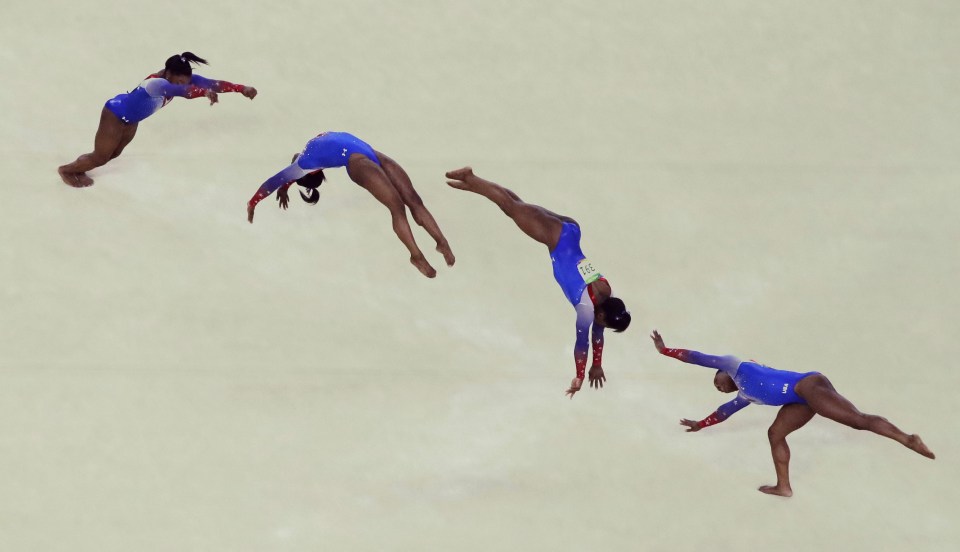  American star Simone Biles won with a brilliant routine