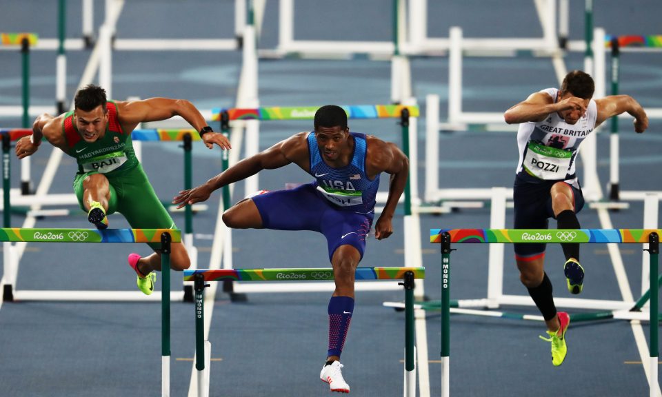  Pozzi (right) was looking to become Britain's first medallist in the event in 28 years