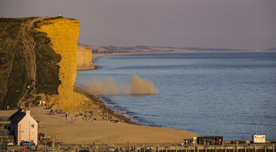  Emergency services rushed to the scene following the rock fall but thankfully no one was injured