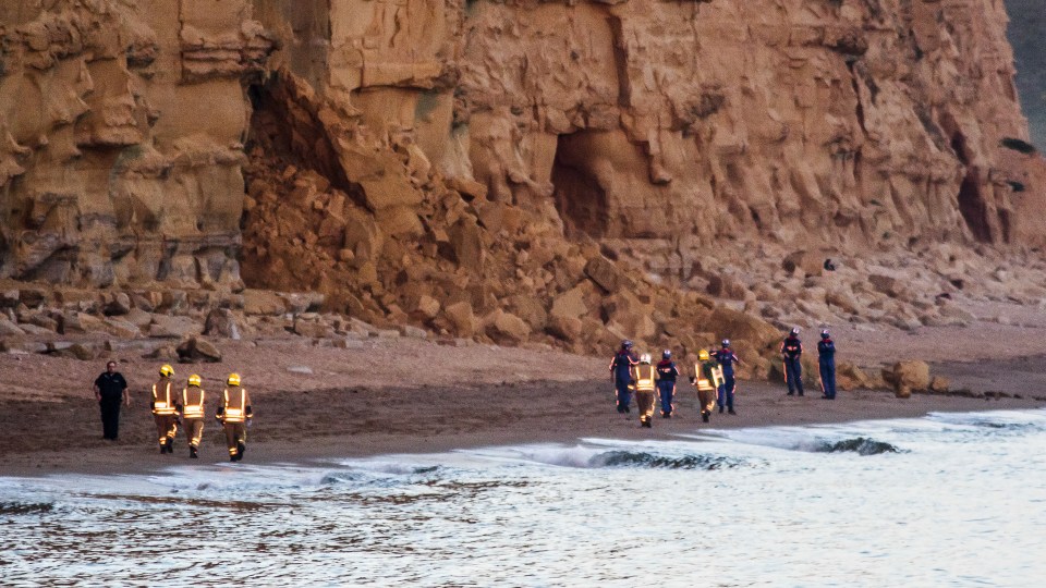  The emergency services spent five hours searching for anyone who may have been trapped under the rocks