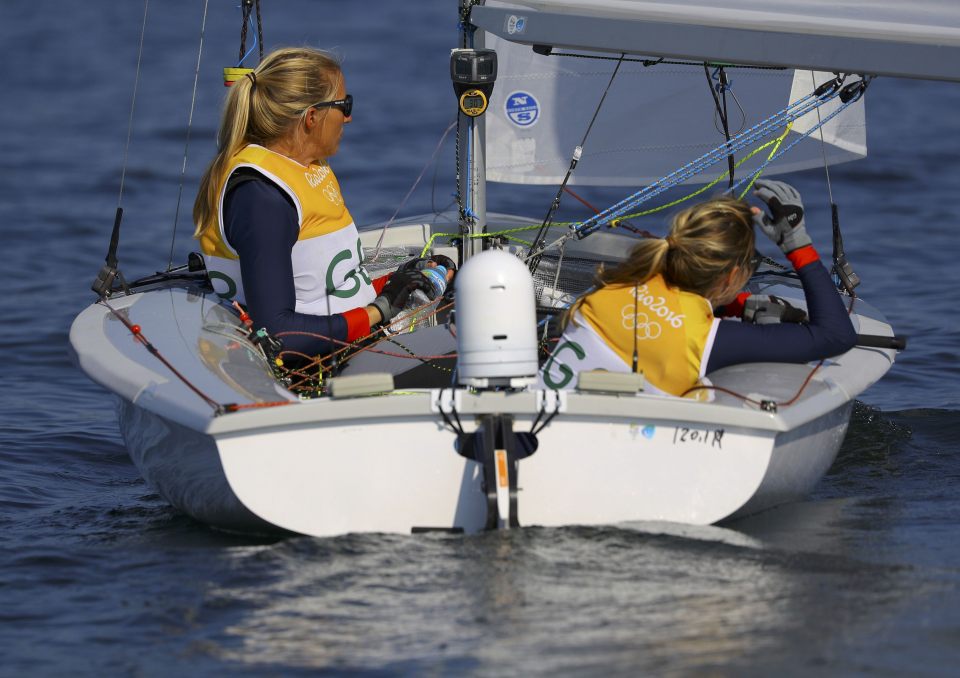  Hannah Mills and Saskia Clark knew they just needed to cross the line to win gold