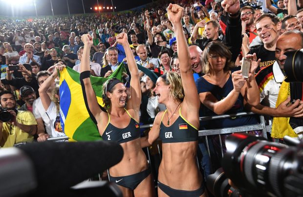 Laura Ludwig and Kira Walkenhorst won gold for Germany in the women's beach volleyball