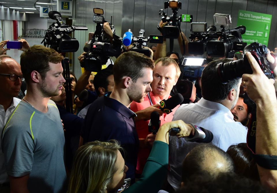  The American swimmers were questioned by police before being released