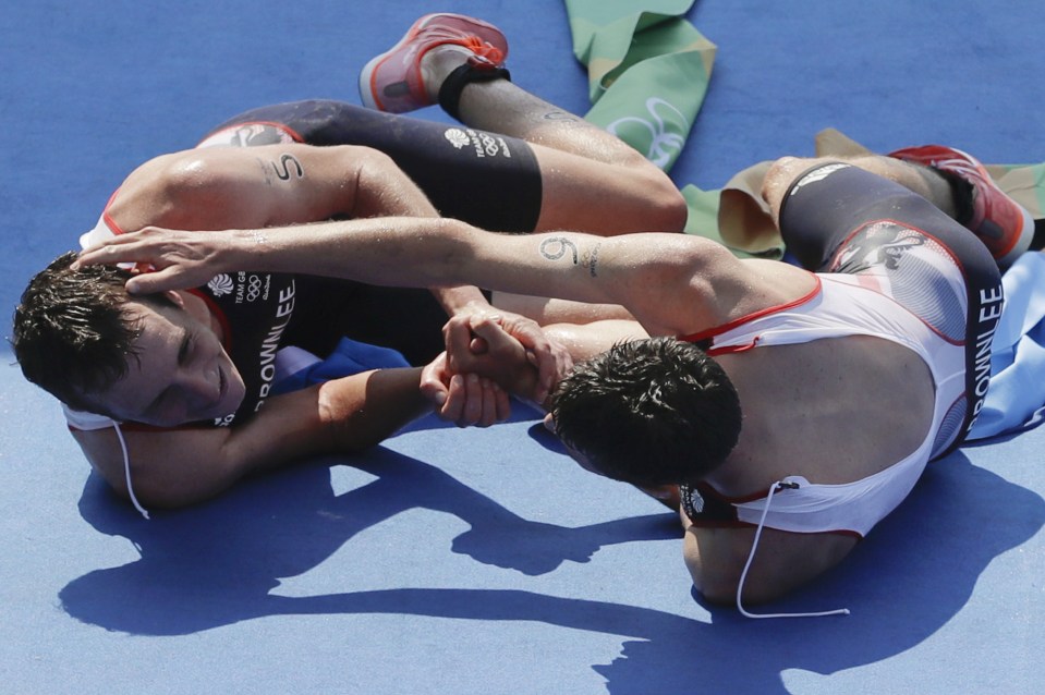  The Brownlee brothers stormed to victory for Team GB in triathlon winning gold and silver medals