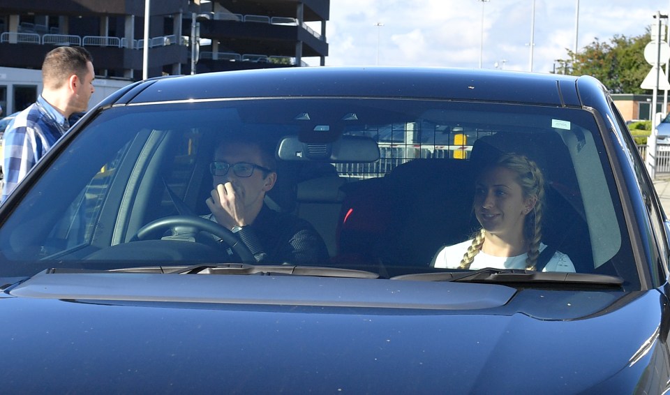 Jason Kenny and Laura Trott were all smiles as they landed back in Manchester