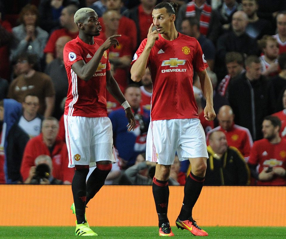  Superstar signings Paul Pogba (6ft 3in) and Zlatan Ibrahimovic (6ft 5in) are both physically imposing