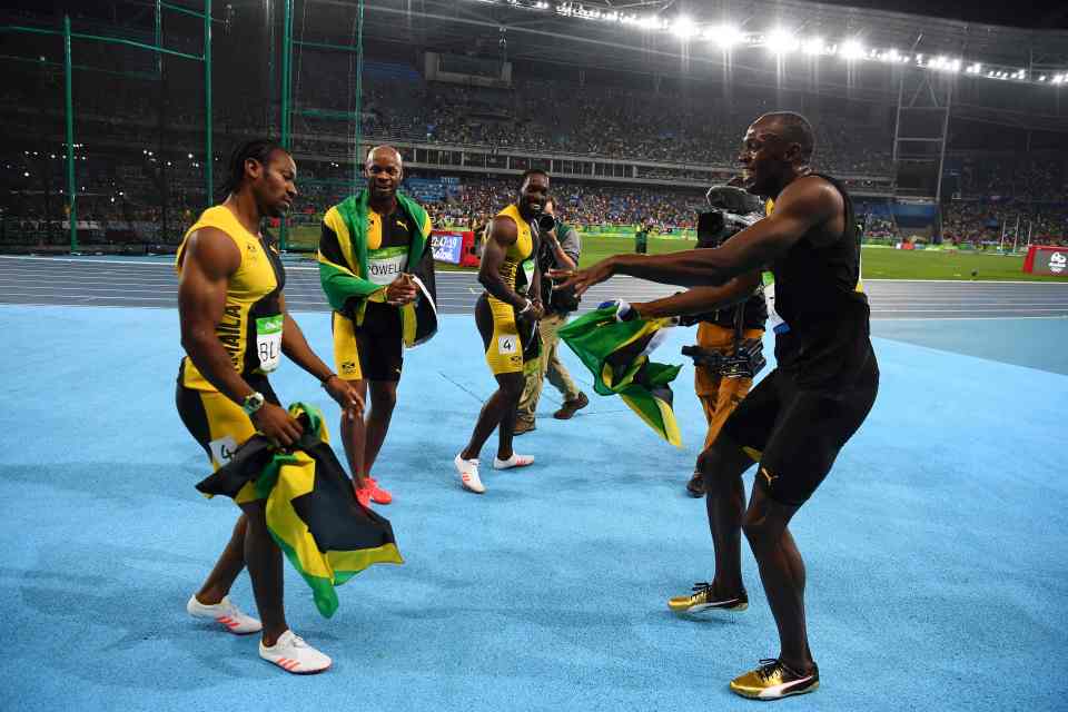  Jamaica were neck-and-neck with rivals until Bolt took over